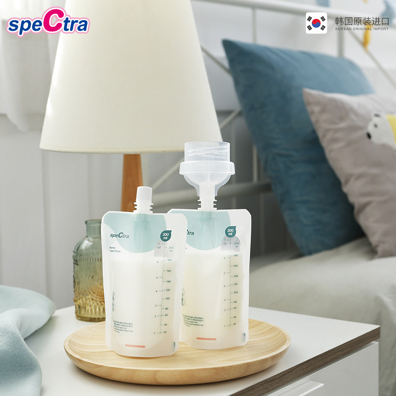 spectra贝瑞克母乳保鲜袋韩国进口储奶袋200ml*10片可直连吸奶器-图0