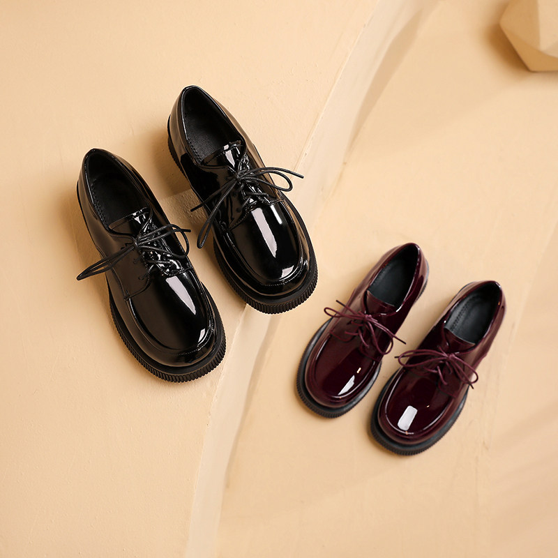 乐福鞋厚底小皮鞋女英伦风2025新款女鞋春季复古大圆头粗跟女单鞋,淘宝优惠券,粉丝福利购,淘宝优惠卷