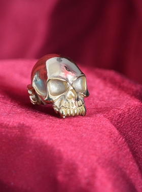 电镀搞怪风男友骷髅头钛钢戒指