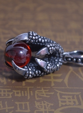 diy钛钢立体雕刻龙爪小配件吊坠