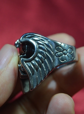 民族风人物配饰钛钢戒指