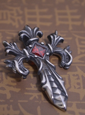 钛钢饰品男士十字架霸气风吊坠