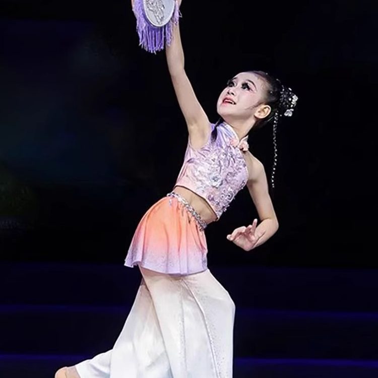 儿童钱鼓舞春嬉舞蹈服胶州秧歌表演出服装铃鼓道具少儿芳华杯古典,淘宝优惠券,粉丝福利购,淘宝优惠卷