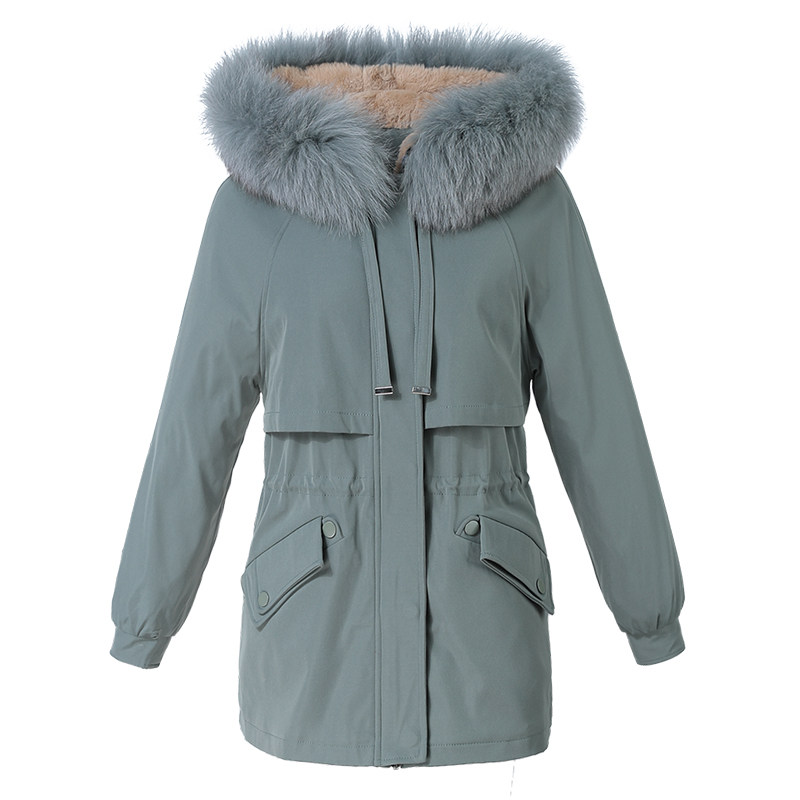 新款妈妈冬装派克服洋气加厚棉服 朵芙琪中老年女装