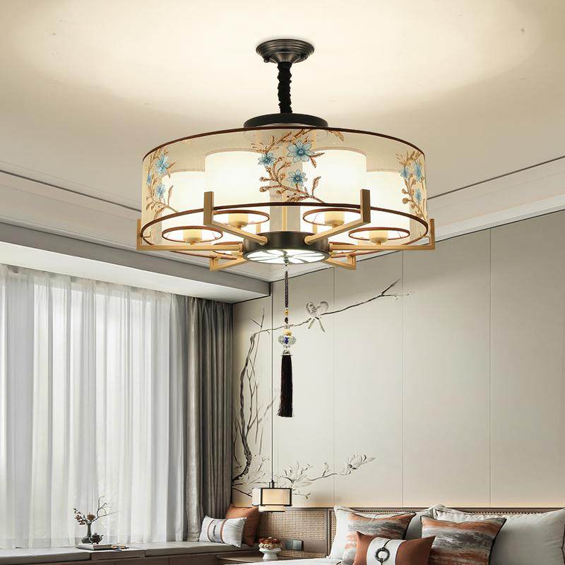 客厅主灯新中式吊灯中国风复古禅意酒店餐厅茶楼包间餐饮大气灯具,淘宝优惠券,粉丝福利购,淘宝优惠卷