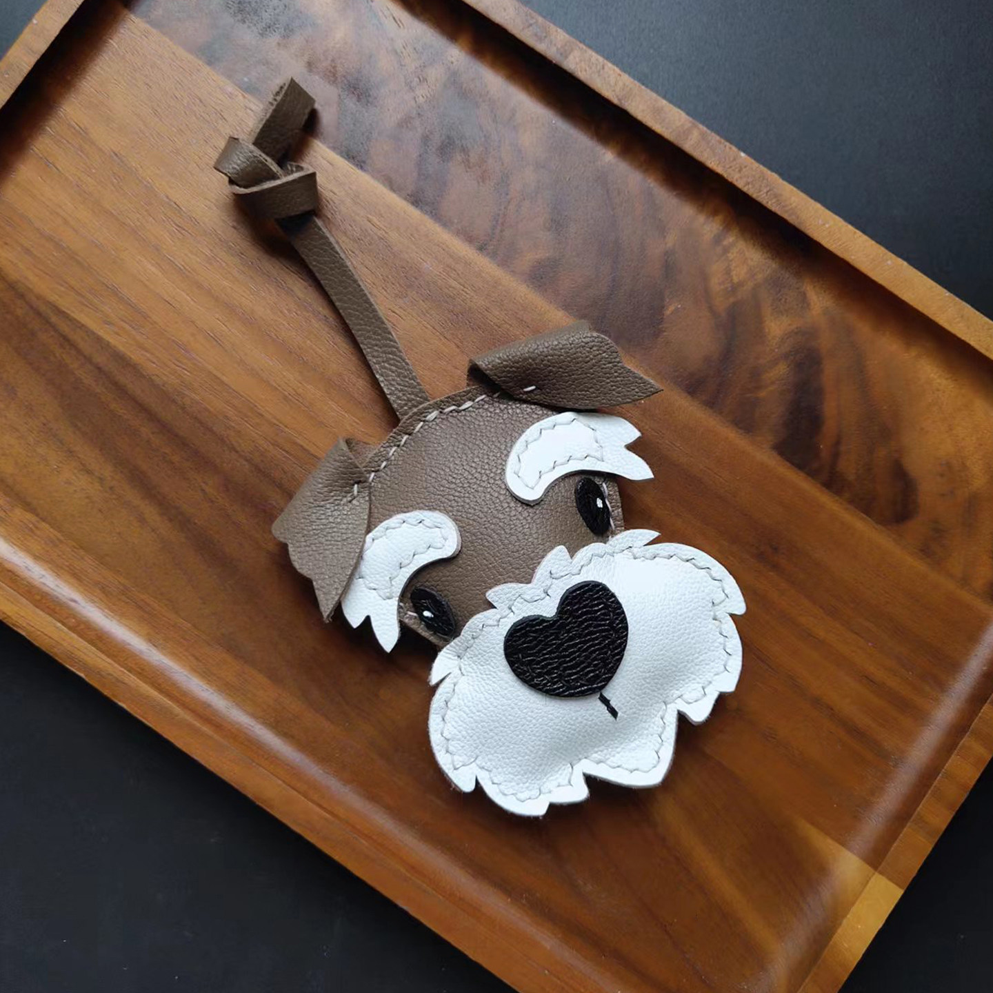 宠物狗狗雪纳瑞包挂饰包挂件配饰手工DIY真皮礼物可爱汽车钥匙扣,淘宝优惠券,粉丝福利购,淘宝优惠卷