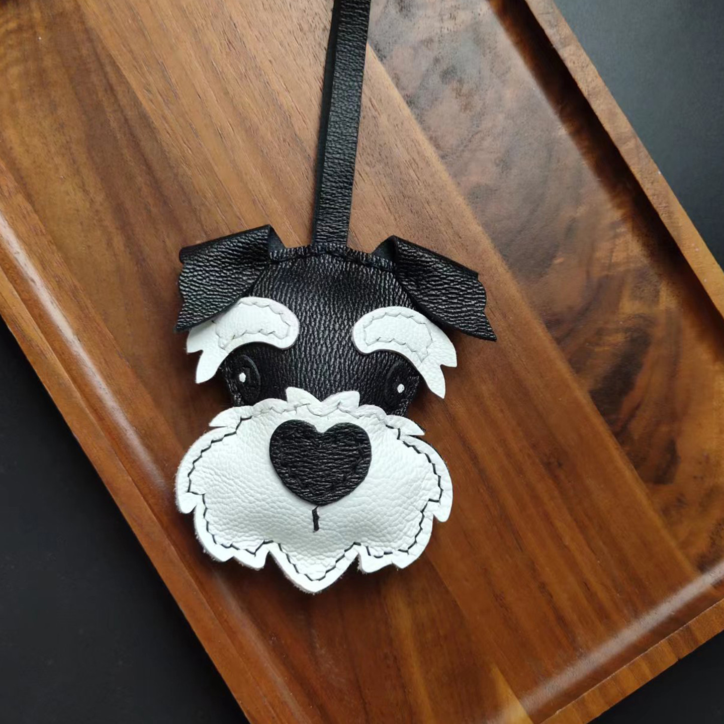 宠物狗狗雪纳瑞包挂饰包挂件配饰手工DIY真皮礼物可爱汽车钥匙扣,淘宝优惠券,粉丝福利购,淘宝优惠卷