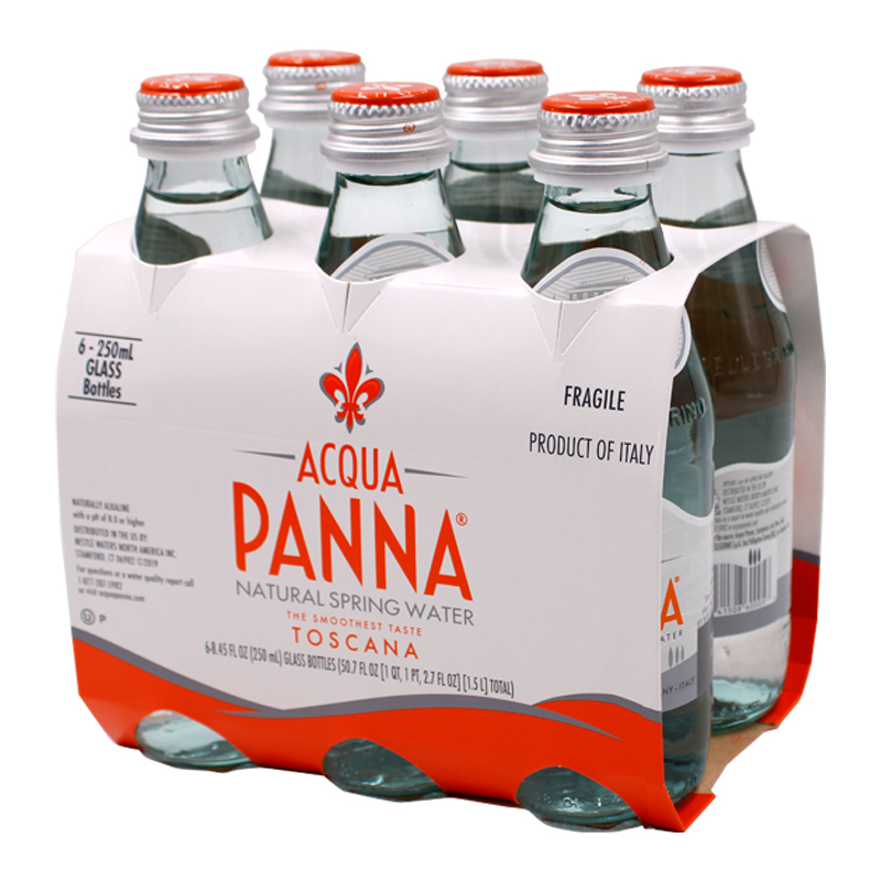 意大利进口Acqua Panna/普娜饮用水天然矿泉水250ml*24瓶 玻璃瓶 - 图3