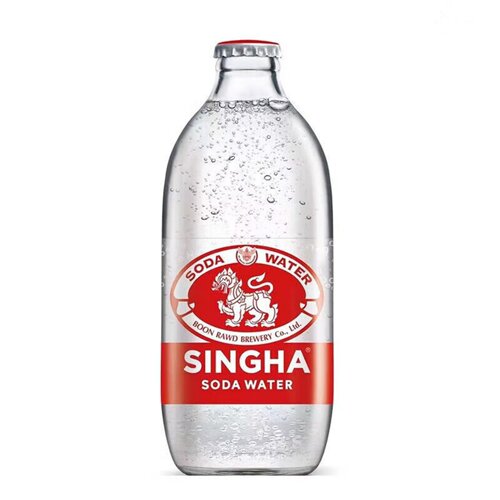 泰国进口伟狮SINGHA苏打水无糖原味气泡水0脂0卡无负担325ml*24瓶 - 图0