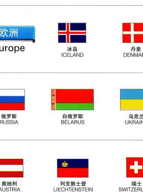 2025新款 世界各国国旗中英文 墙贴 超大巨幅 交通 装饰画海报