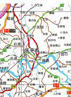 2025新款 景德镇市地图墙贴 超大巨幅 交通行政区划图 装饰画海报