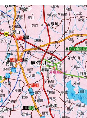 2025新款 合肥市地图墙贴 超大巨幅 交通行政区划图 装饰画海报
