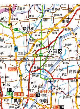 2025新款 济南市地图墙贴 超大巨幅 交通行政区划图 装饰画海报