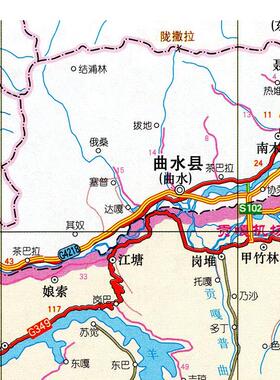 2025新款 拉萨市地图墙贴 超大巨幅 交通行政区划图 装饰画海报