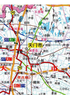 2025新款 潜江市 天门市 仙桃市地图墙贴交通行政区划图 海报