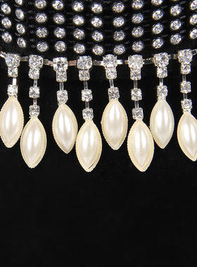 特色服装低领跳舞项链晚会韩式