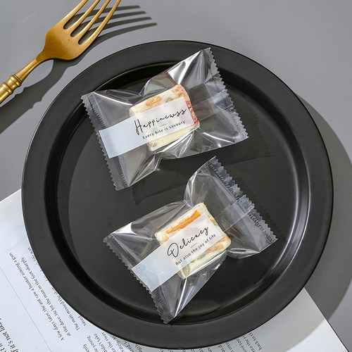 雪花酥包装袋的机封烘焙独立曲奇饼干糖果纸盒专用奶枣小袋子新年-图2