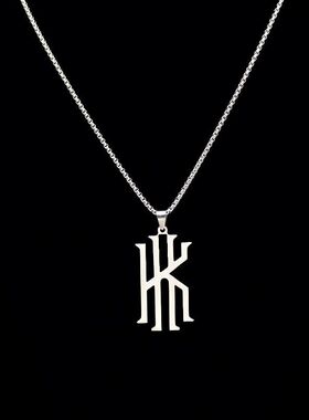 NBA球星科比钛钢项链库里詹姆斯威少logo款不锈钢球迷配饰吊坠