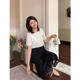 ສິ້ນກະໂປງ lace elegant ສີດໍາ