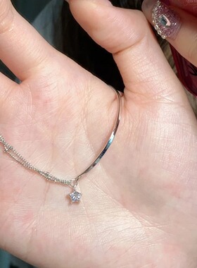 女生ins小众星星手链银色生日礼物女款手镯