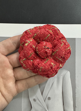 直径6.6cm高端尼布线条胸花小香