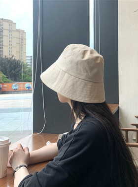 防晒遮脸渔夫帽女夏季百搭休闲