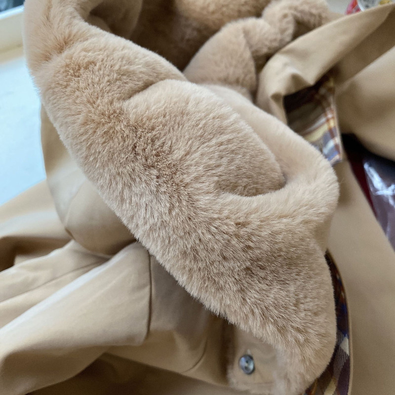 儿童秋冬英伦装男女童夹棉经典款杏色风衣中长款防风保暖连帽外套,淘宝优惠券,粉丝福利购,淘宝优惠卷