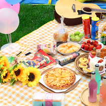 Picnic Spring Swim Moisture-proof picnic cloth Outdoor portable Anti-water Grass Picnic Suburban Tours Thickening the Incan Wind