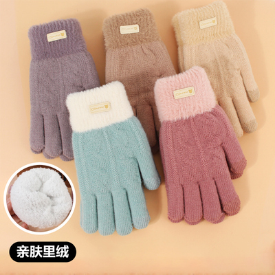 冬季保暖加绒加厚防寒风手套