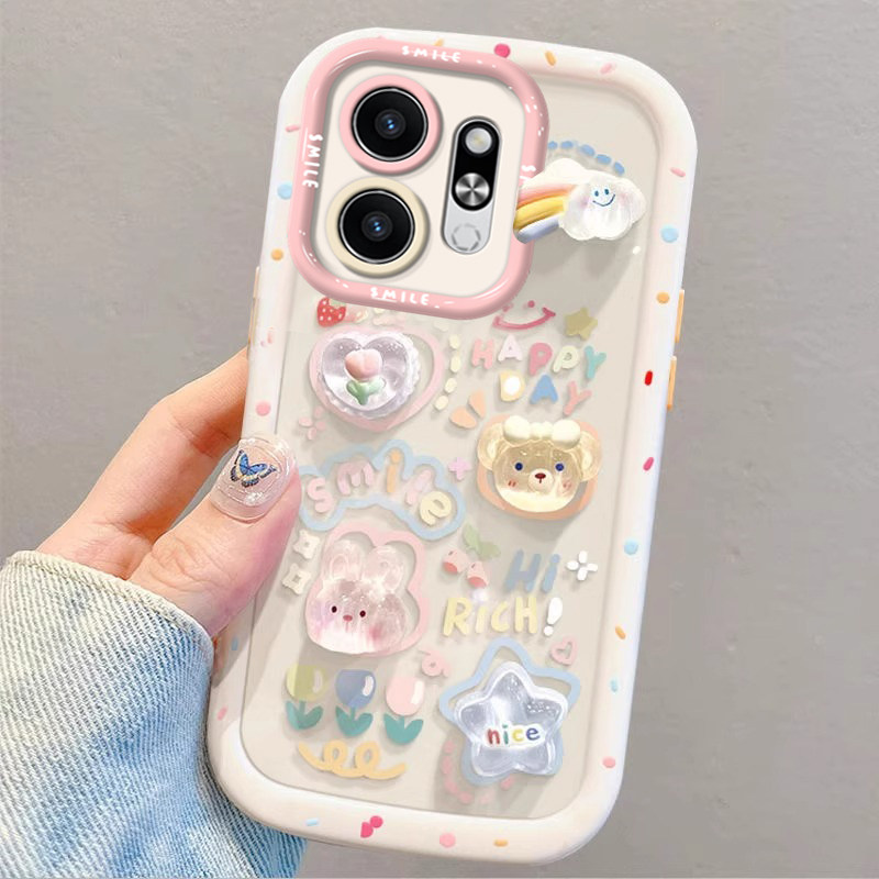 适用兔子小熊荣耀play9T手机壳9C少女心7Tpro爆款6T新款5T防摔honor保护套3硅胶泡芙ins风新品专用可爱卡通 - 图3