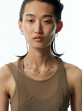 [crazyrhythmm]银色白色项链