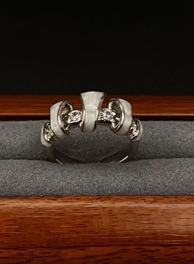 新款Vintage古着Dolphin贝母戒指女小众高颜值百搭食指指环