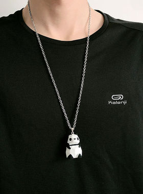 卡通动物独角兽几何立体毛衣链