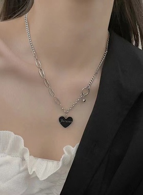 钛钢钛钢锁骨链女轻奢小众