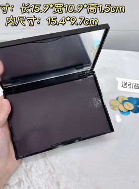 48色大容量磁铁眼影空盘颜料盒带镜子磁吸粉饼替换盒高光收纳盘