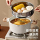 Carrot soup pot titanium ceramic non-stick pot stew pot steamer household double-ear soup pot induction cooker gas stove
