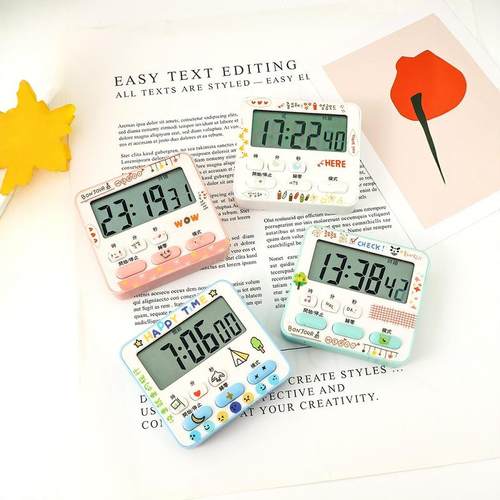 学生用桌面小闹钟计时时钟小型迷你电子钟表宿舍专用静音起床神器 - 图2