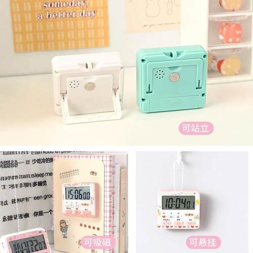 学生用桌面小闹钟计时时钟小型迷你电子钟表宿舍专用静音起床神器 - 图3