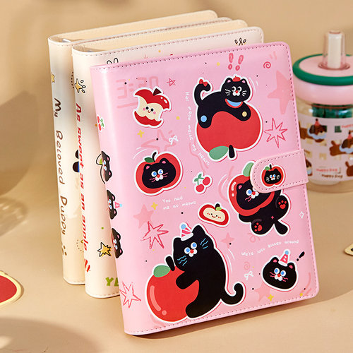 磁扣a5活页本加厚高颜值记事本可拆卸横线笔记本本子2025年新款 - 图1