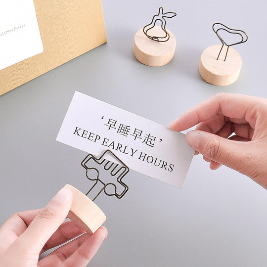 Xiaomu's cute metal vertical ornament note holder