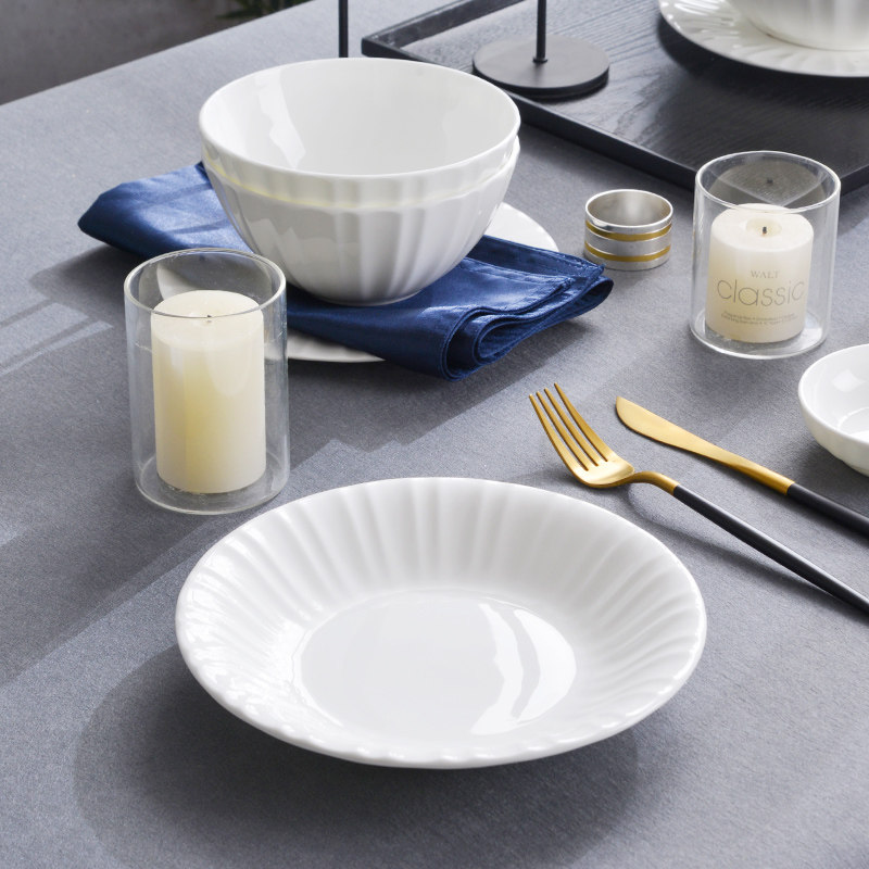 唯润骨瓷餐具碗盘北欧浮雕饭碗汤碗餐盘碟子鱼盘微瑕疵清仓单品,淘宝优惠券,粉丝福利购,淘宝优惠卷