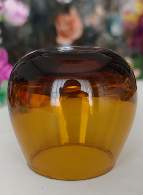 意大利手工制作琥珀色玻璃烛台
