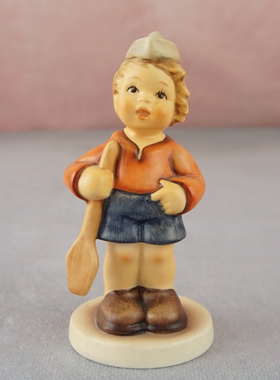 西洋收藏品 德国手工制作陶瓷喜姆娃娃人偶 欧式装饰可爱中古摆件