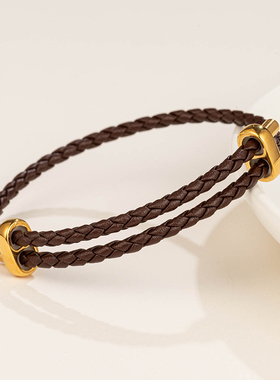 情侣礼物长度可调字母转运珠手链