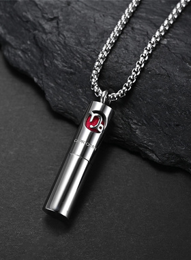 新款吊坠项链可打开钛钢潮男女生