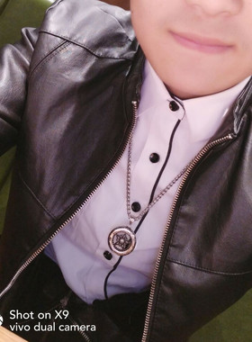 质感车轮项链男生潮人钛钢个性