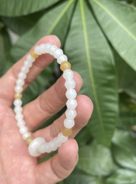 和田玉新疆且末料糯米珠手链