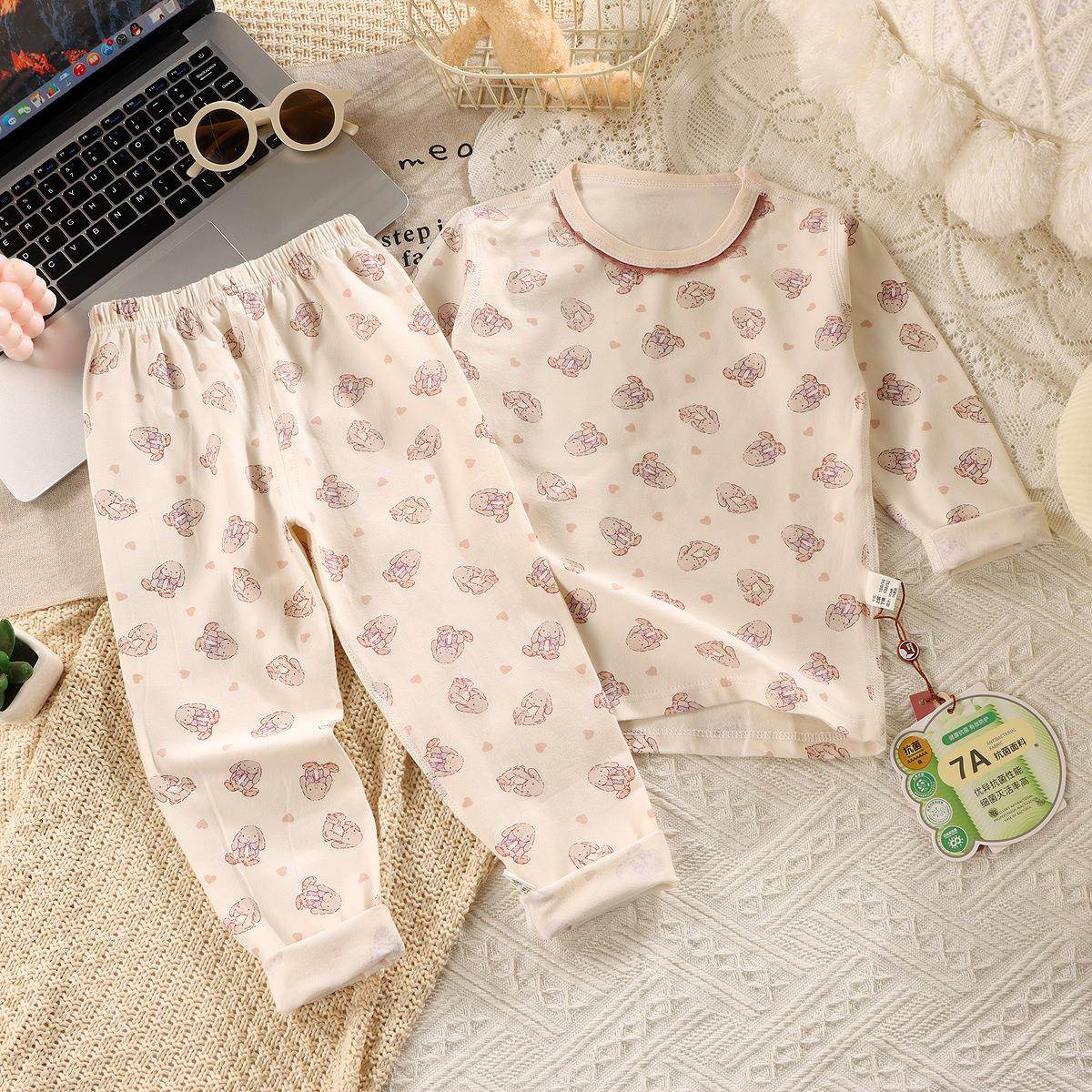 儿童睡衣套装秋季莱卡棉宝宝内衣男童家居服女童秋衣秋裤童装,淘宝优惠券,粉丝福利购,淘宝优惠卷