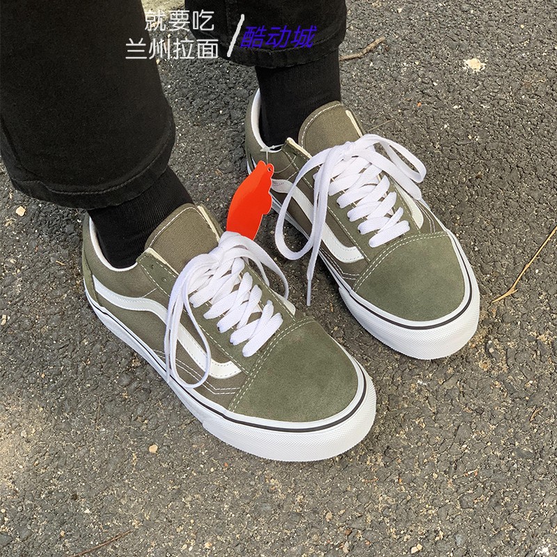 VANS/范斯男女鞋经典款黑白OLD SKOOL滑板鞋情侣帆布鞋VN0A38G10F - 图1