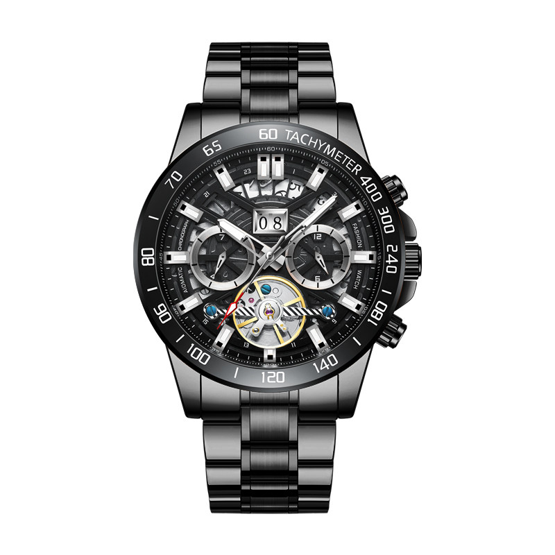 2020新款概念机械表全自动黑瑞士表 亚地亚国产腕表